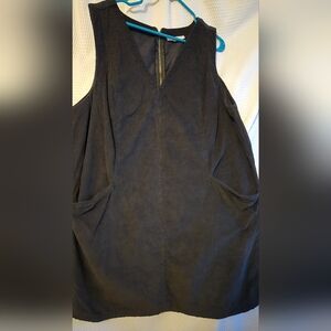 Woman Within Corduroy Black Jumper Dress Size 20